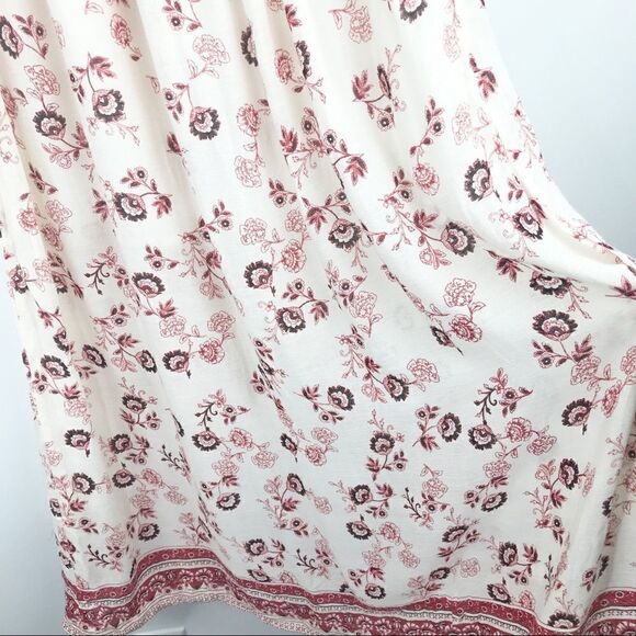 NEW Altar’d State Cream/ Red Floral Off Shoulder Dress - Picture 7 of 16